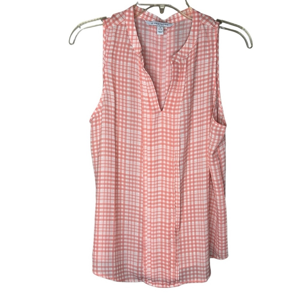 41 Hawthorn Gingham Flowing Tank Top Sz MP - Picture 1 of 4